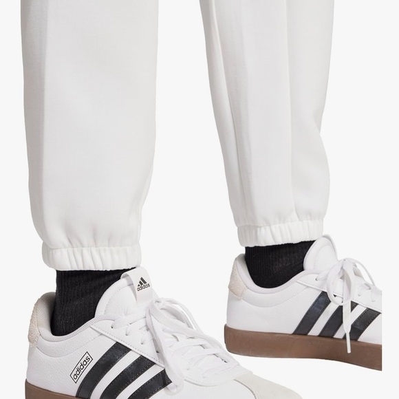 Adidas Mens Future Icon Small Logo Pants size Large White with black logo - Picture 3 of 11